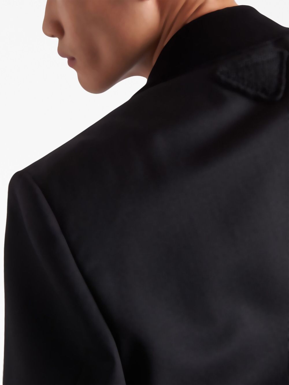 Shop Prada Double-breasted Wool Blazer In Black