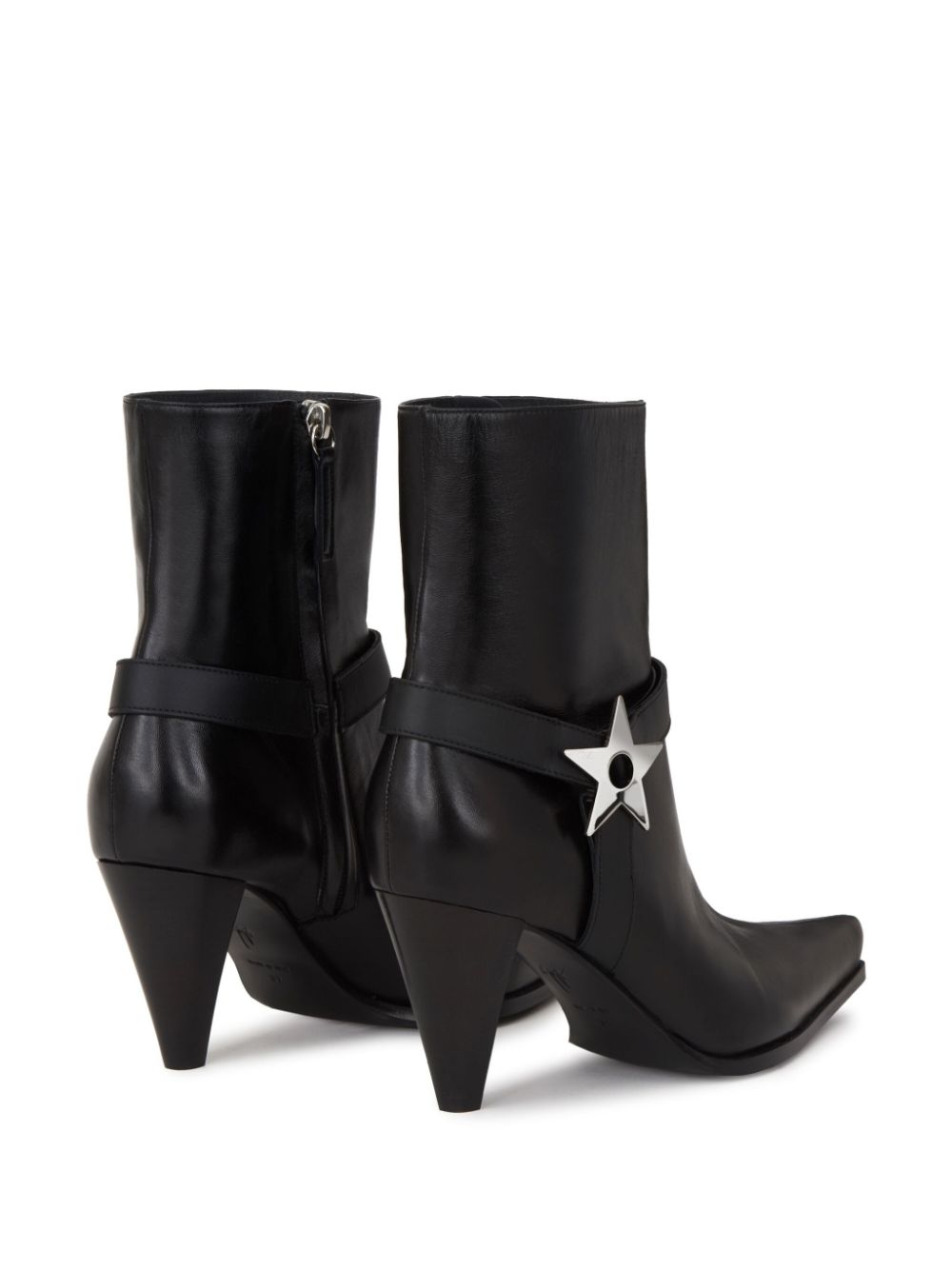 Shop Giuseppe Zanotti North 75mm Pointed-toe Boots In Black