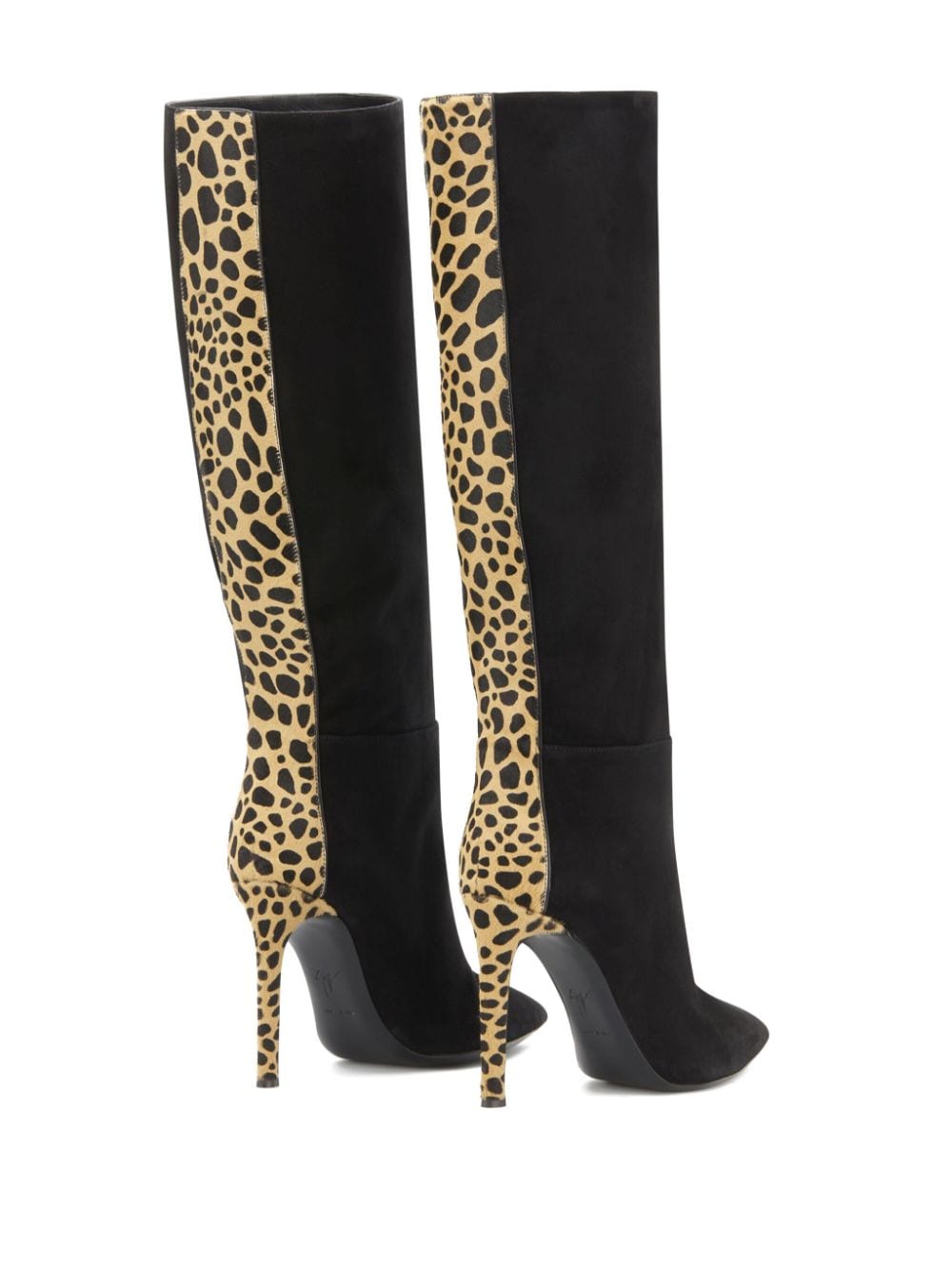 Shop Giuseppe Zanotti Amal 105mm Leopard-print Boots In Black