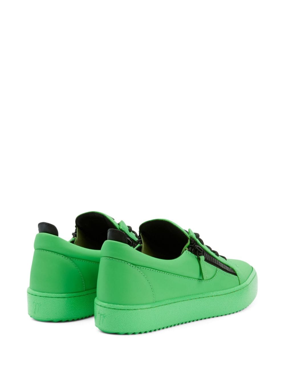 Shop Giuseppe Zanotti Frankie Leather Sneakers In Green