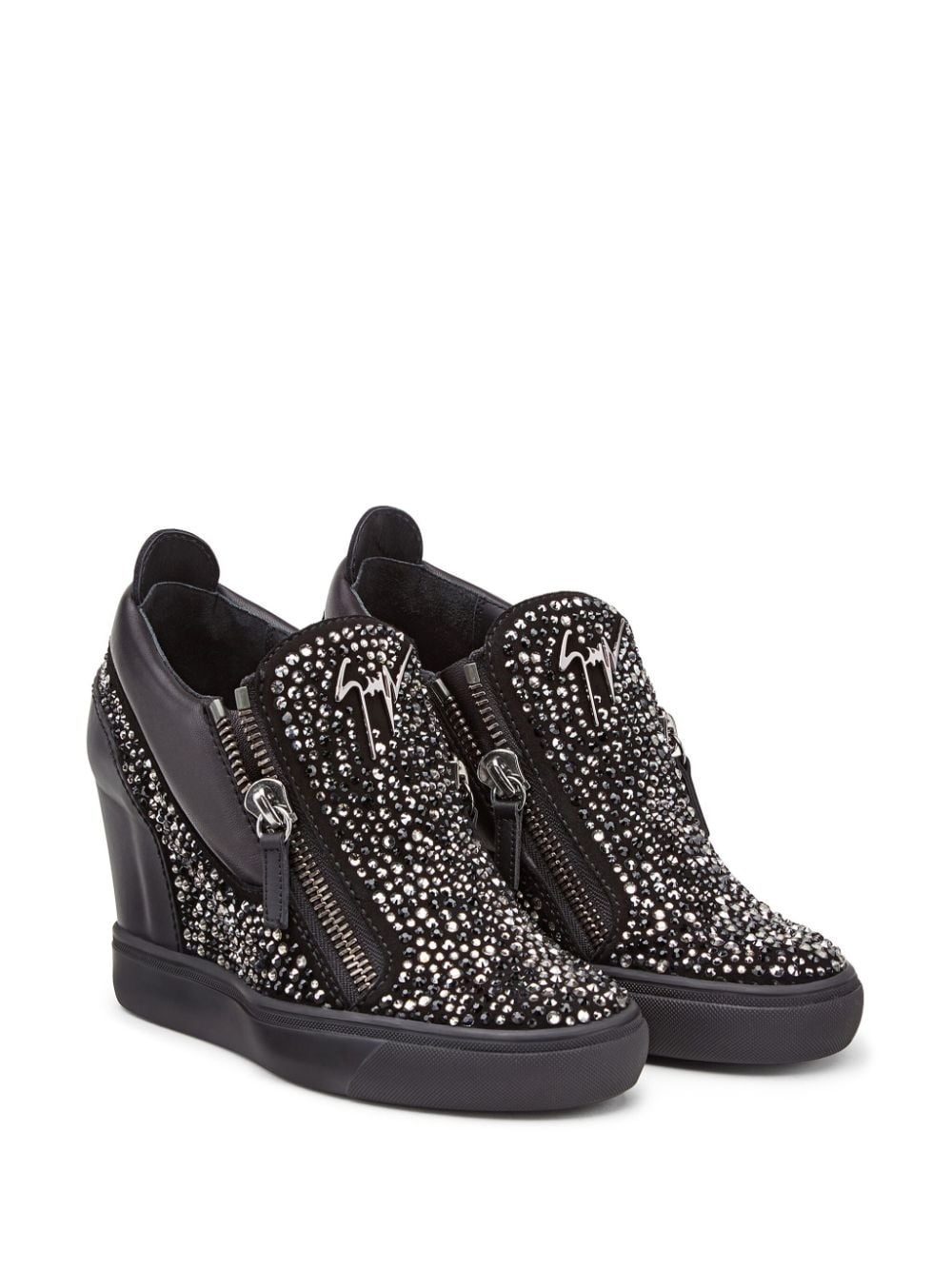 Giuseppe Zanotti Sonya rhinestone-embellished Wedge Sneakers - Farfetch