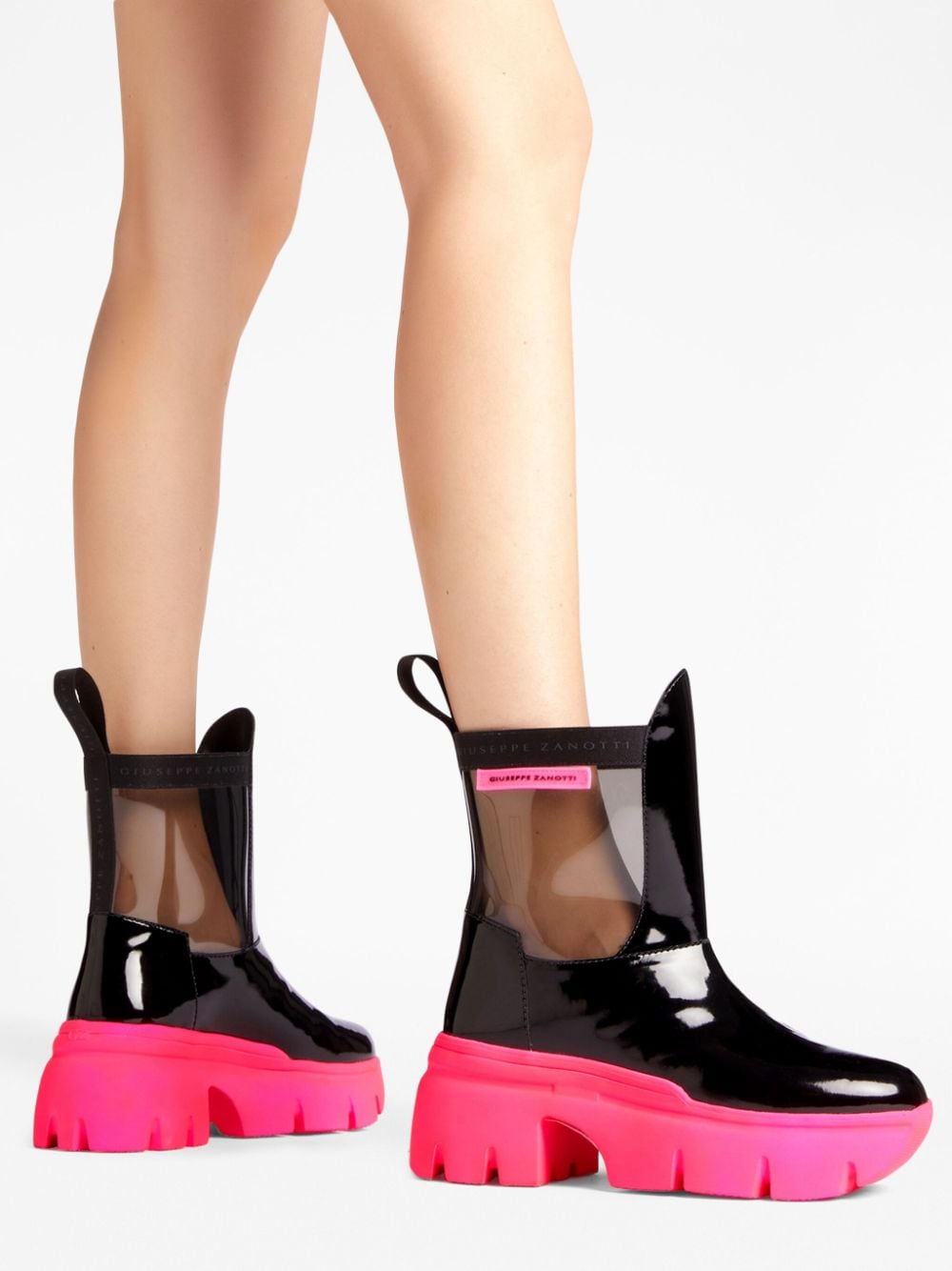 Shop Giuseppe Zanotti Apocalypse Riot Logo-patch Boots In Black