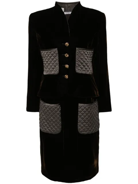 Valentino Garavani Pre-Owned 1980's velvet skirt suit