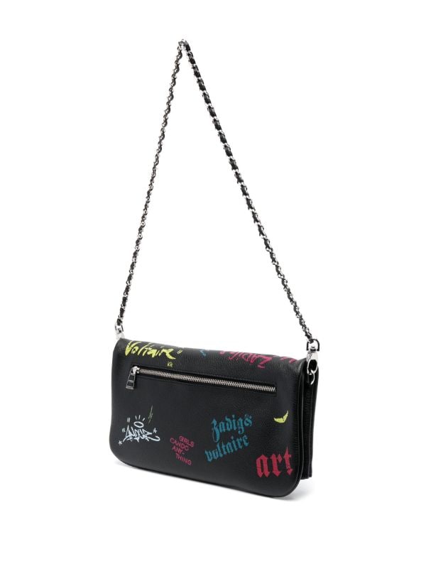 Balenciaga BB Graffiti Leather Shoulder Bag on SALE