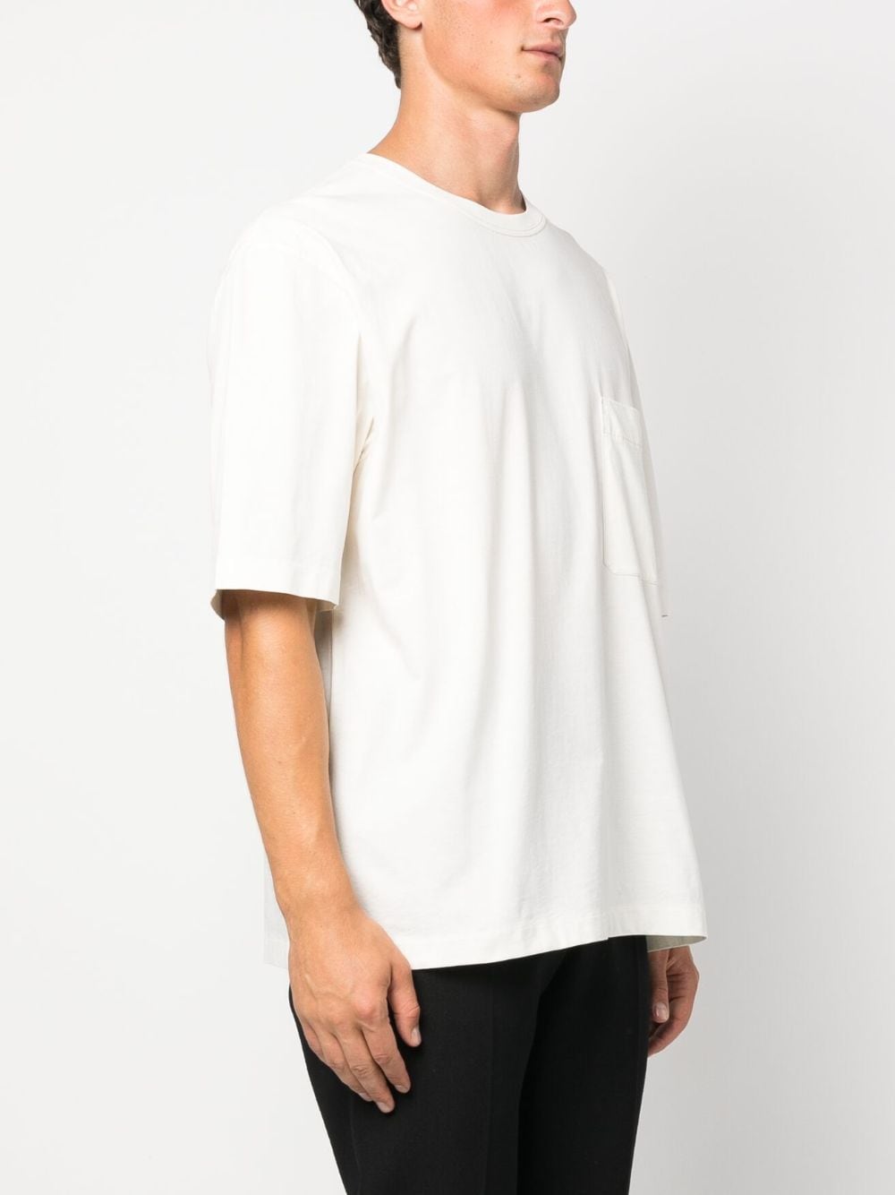 Shop Lemaire Chest Patch-pocket Cotton T-shirt In White