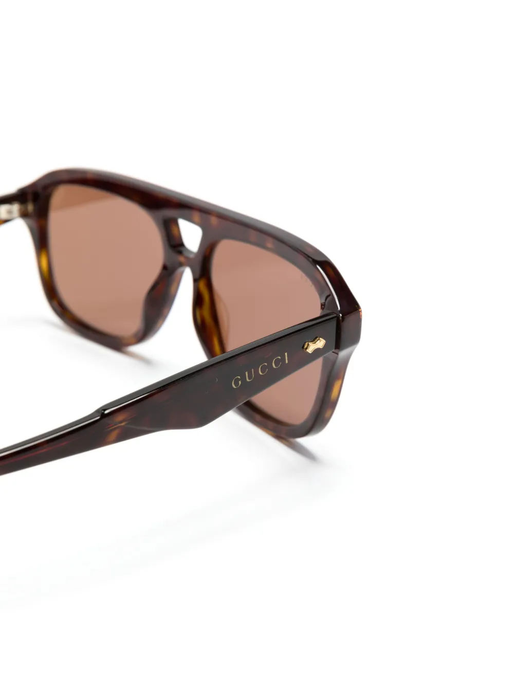 Gucci Eyewear Zonnebril met piloten montuur Bruin