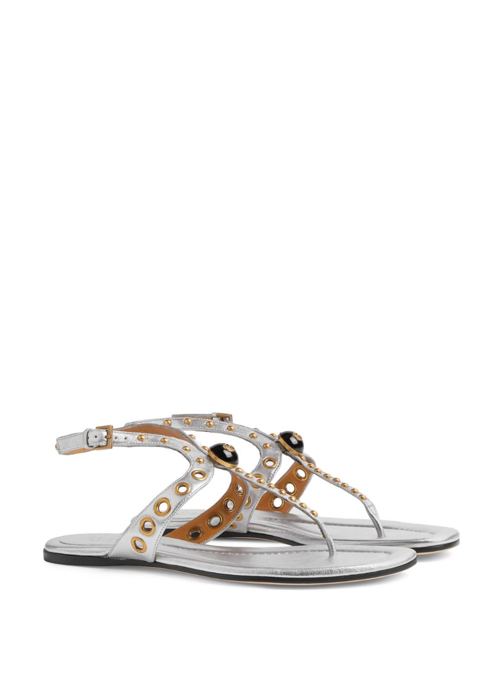 Gucci Double G thong-strap sandals - Zilver