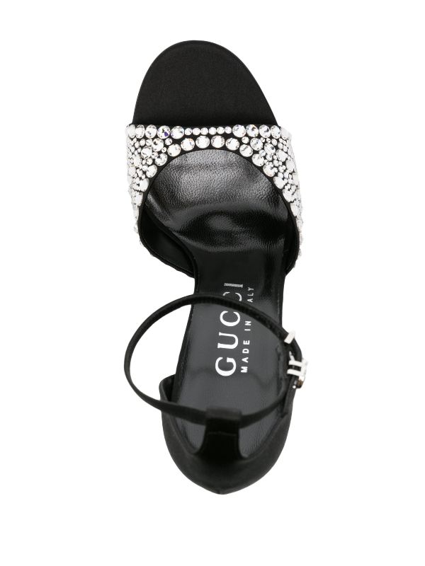 Gucci 110mm crystal-embellished Satin Sandals - Farfetch