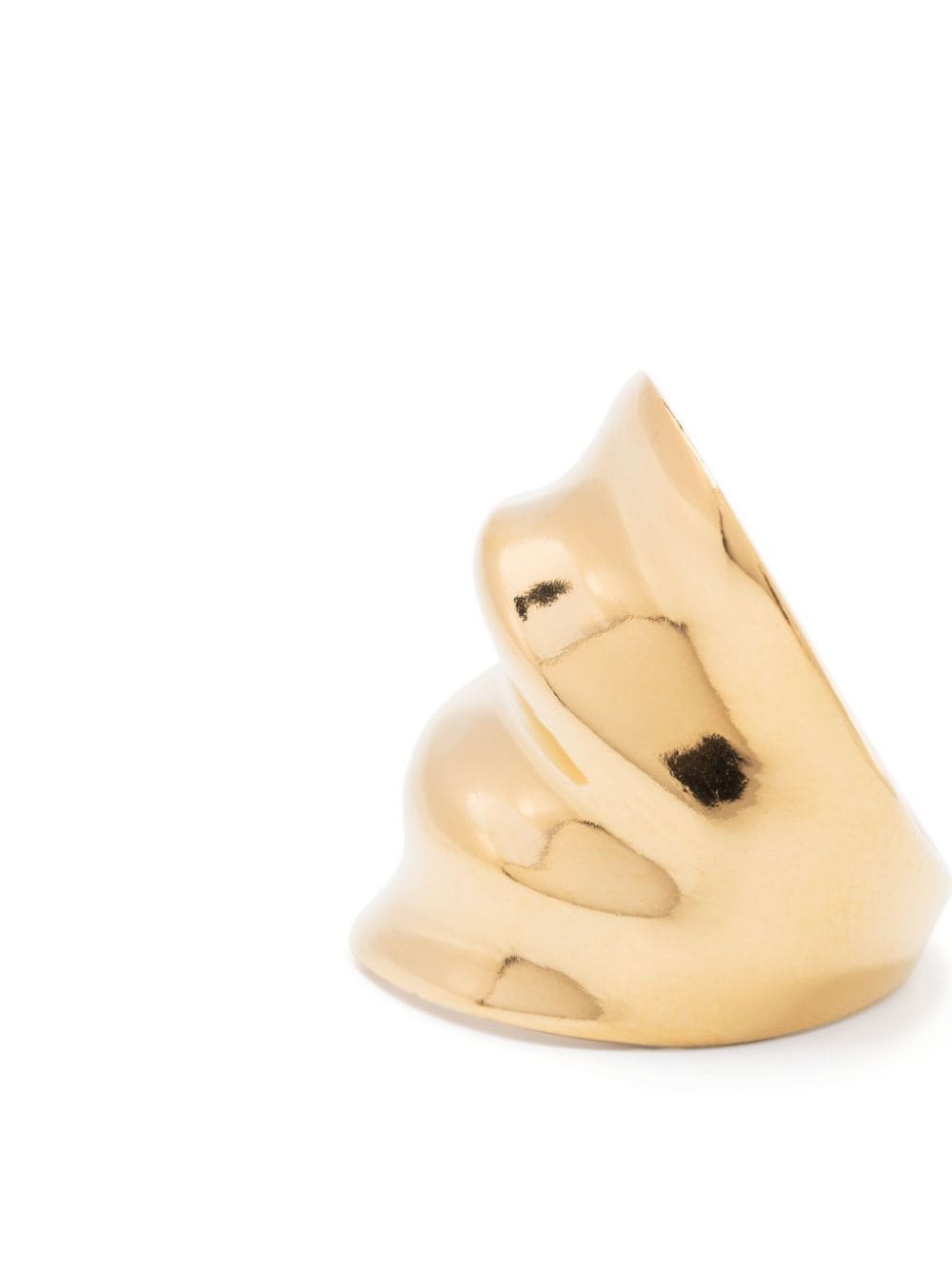 Shop Annelise Michelson Draped Metal Ring In Gold