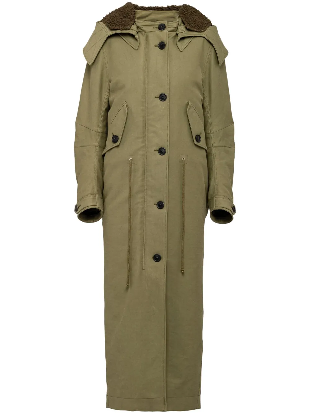 single breasted satin coat