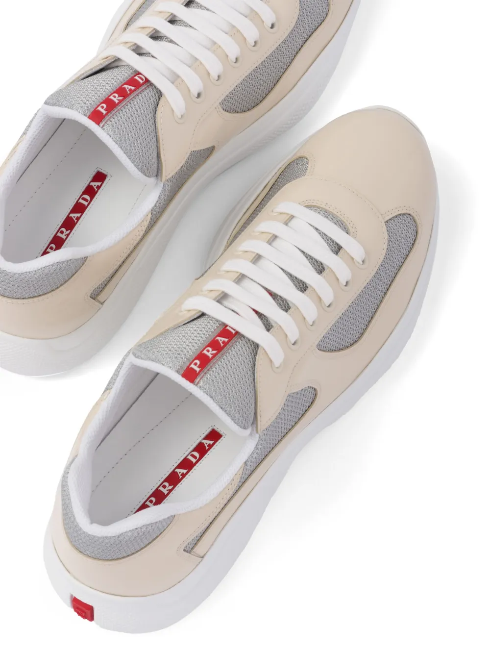 Shop Prada America's Cup Low-top Sneakers In Neutrals