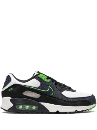 nike air max 90 black white green