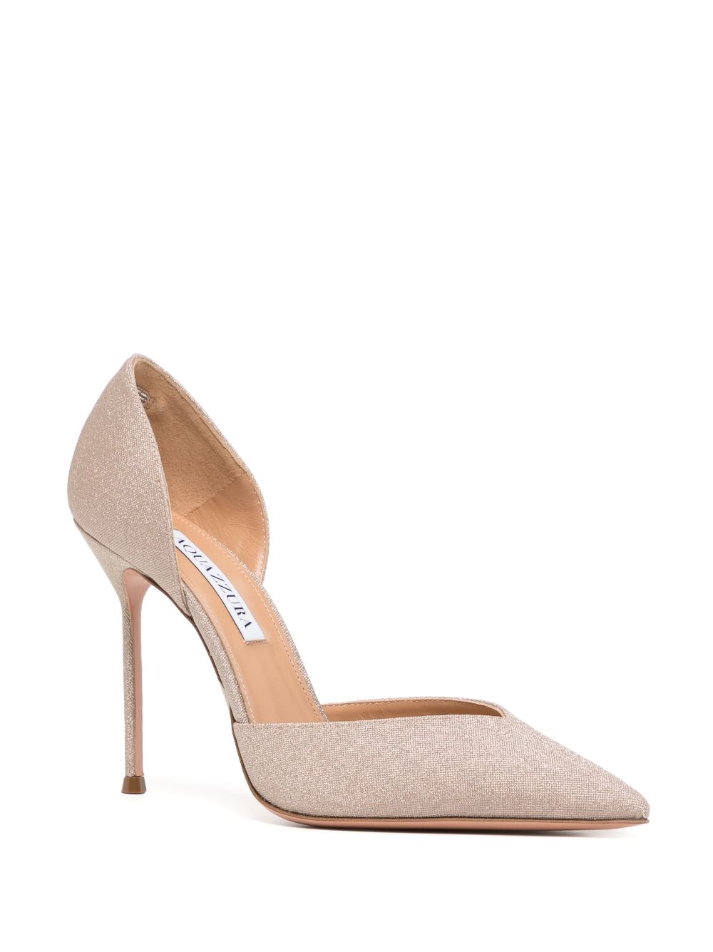 Aquazzura Uptown 105mm leather pumps - Goud