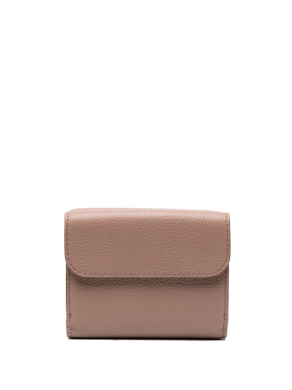 Chloé logo-buckle leather wallet - Beige