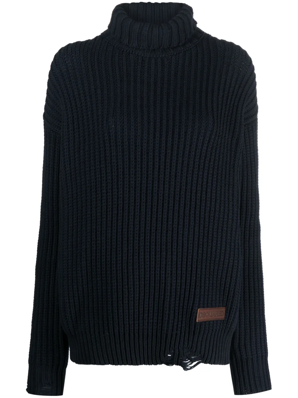 Dsquared2 distressed finish roll neck jumper price in Doha Qatar