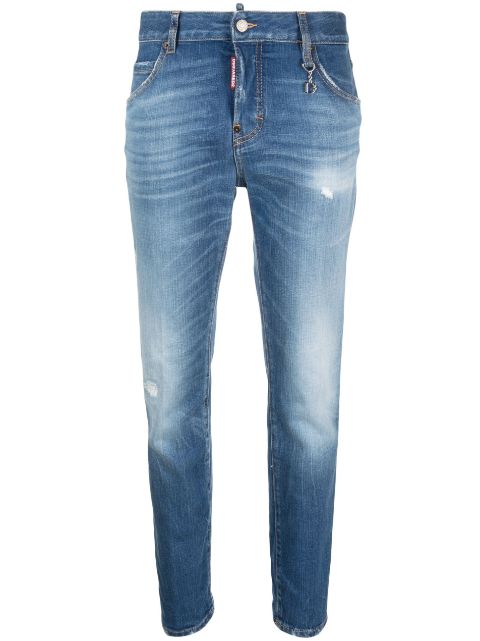 DSQUARED2 logo-plaque tapered jeans Women