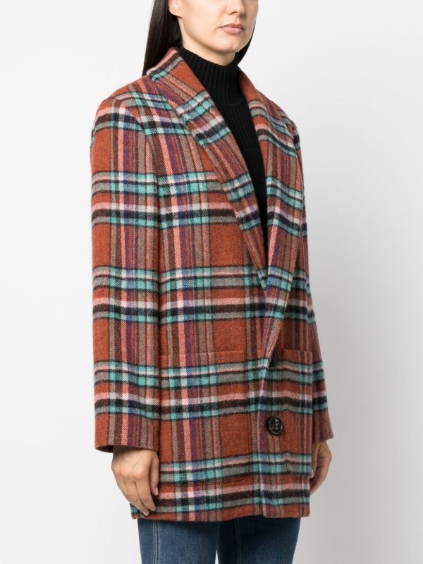 Bershka on sale check coat