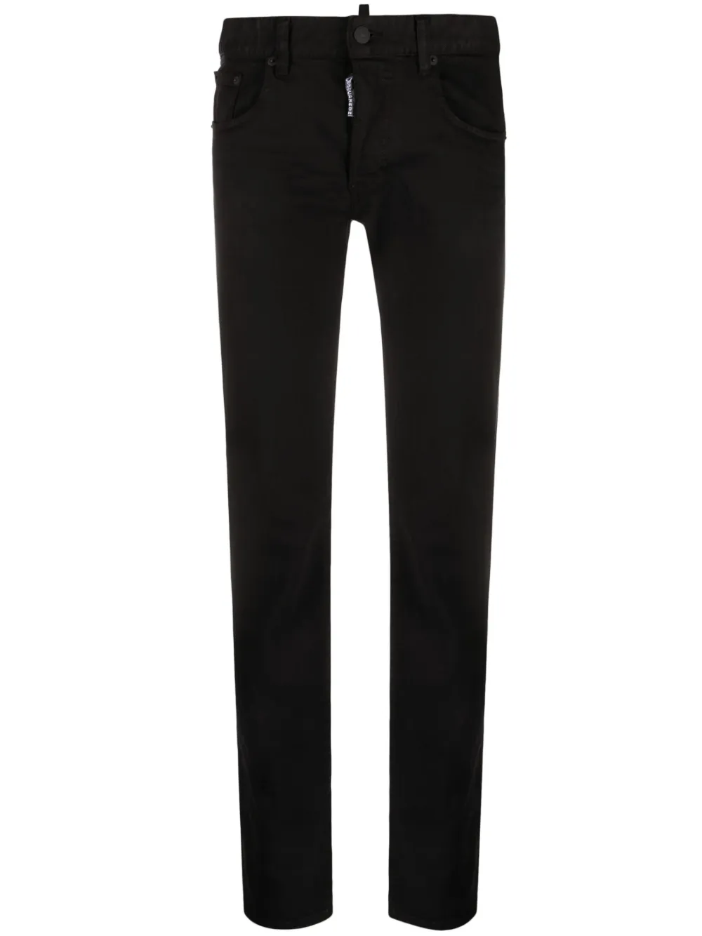 Image 1 of DSQUARED2 logo-patch straight-leg jeans