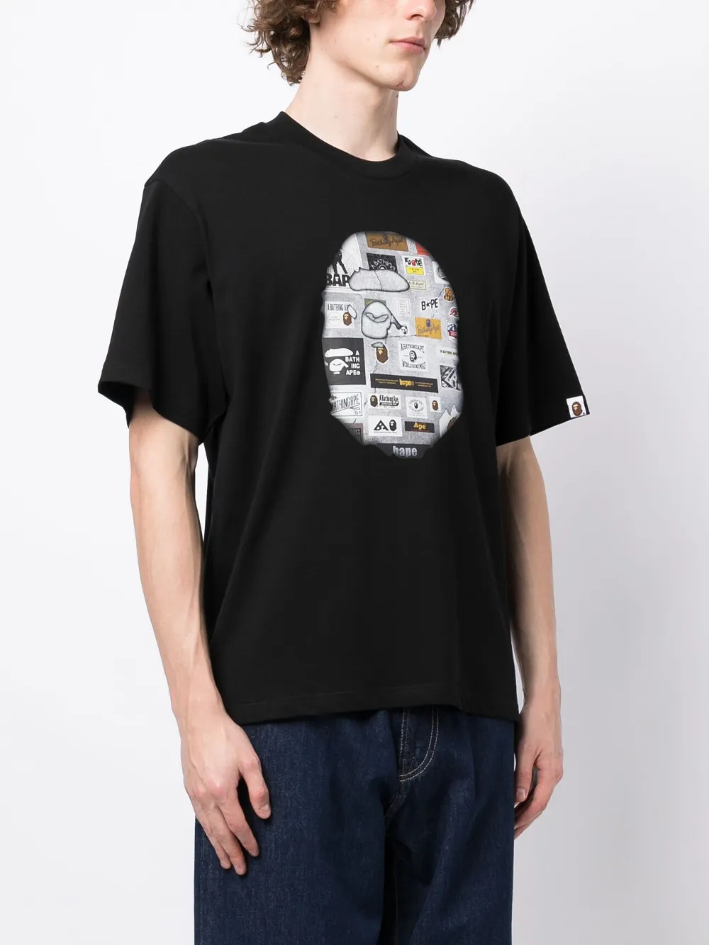 A BATHING APE® logo-print Cotton T-shirt - Farfetch