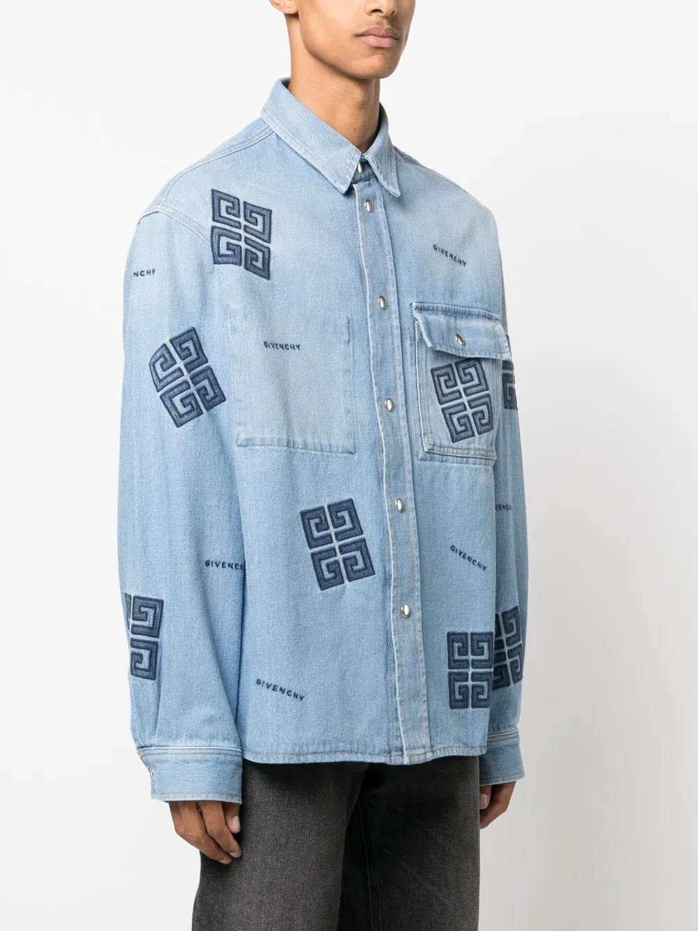 Givenchy Overhemd met logo Blauw