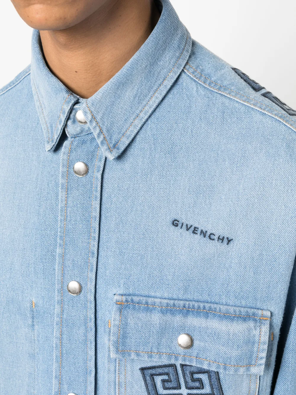 Givenchy Overhemd met logo Blauw