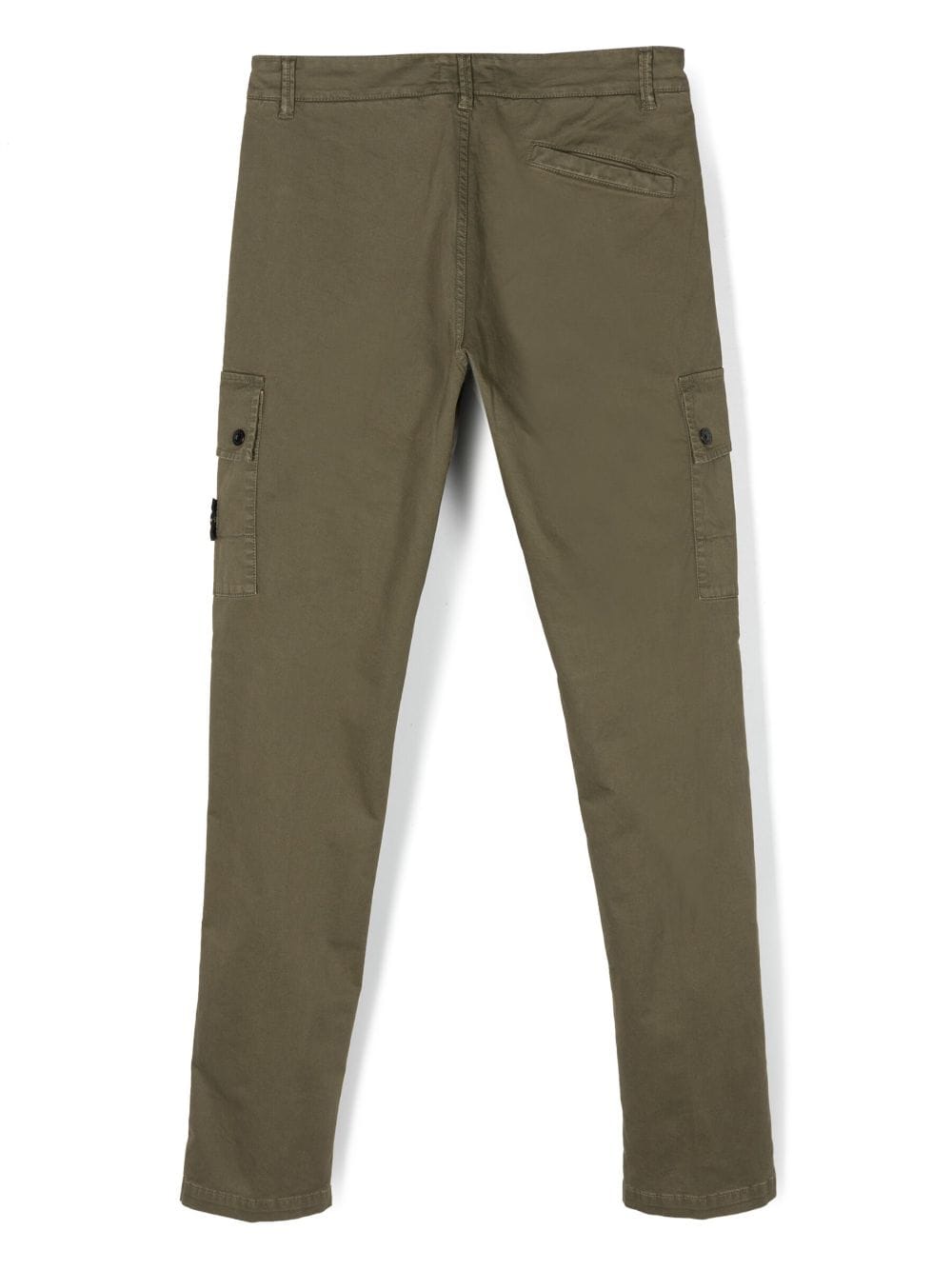 Shop Stone Island Junior Compass-motif Cargo Trousers In Green