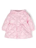 Monnalisa logo-patch padded jacket - Pink