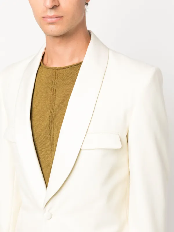Maison Margiela single-breasted Wool Blazer | White | FARFETCH