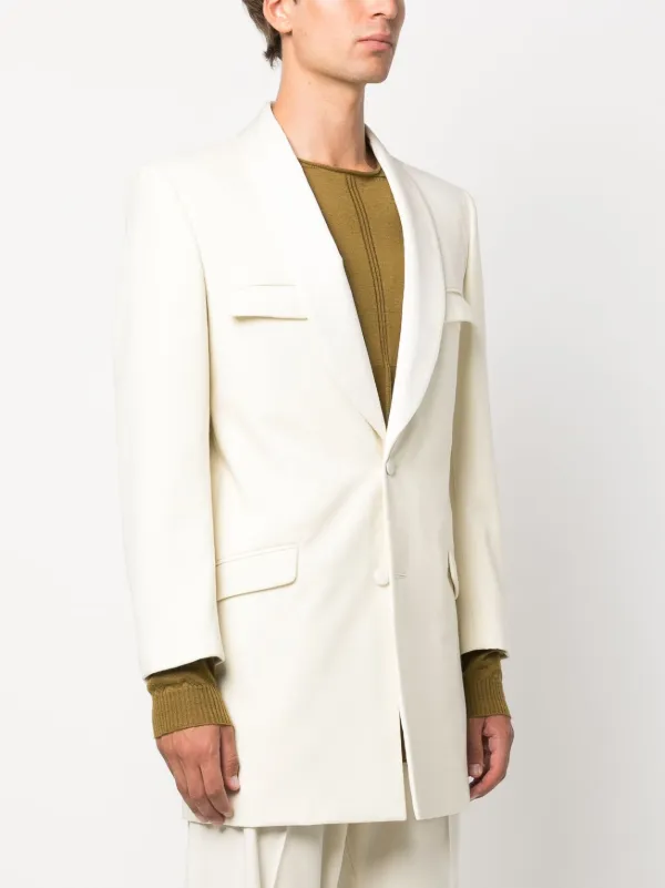 Maison Margiela single-breasted Wool Blazer | White | FARFETCH