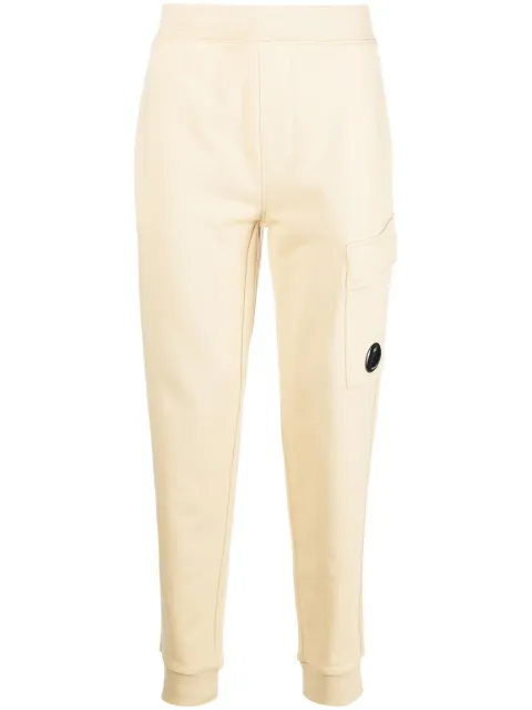 C.P. Company logo-plaque cotton track pants 