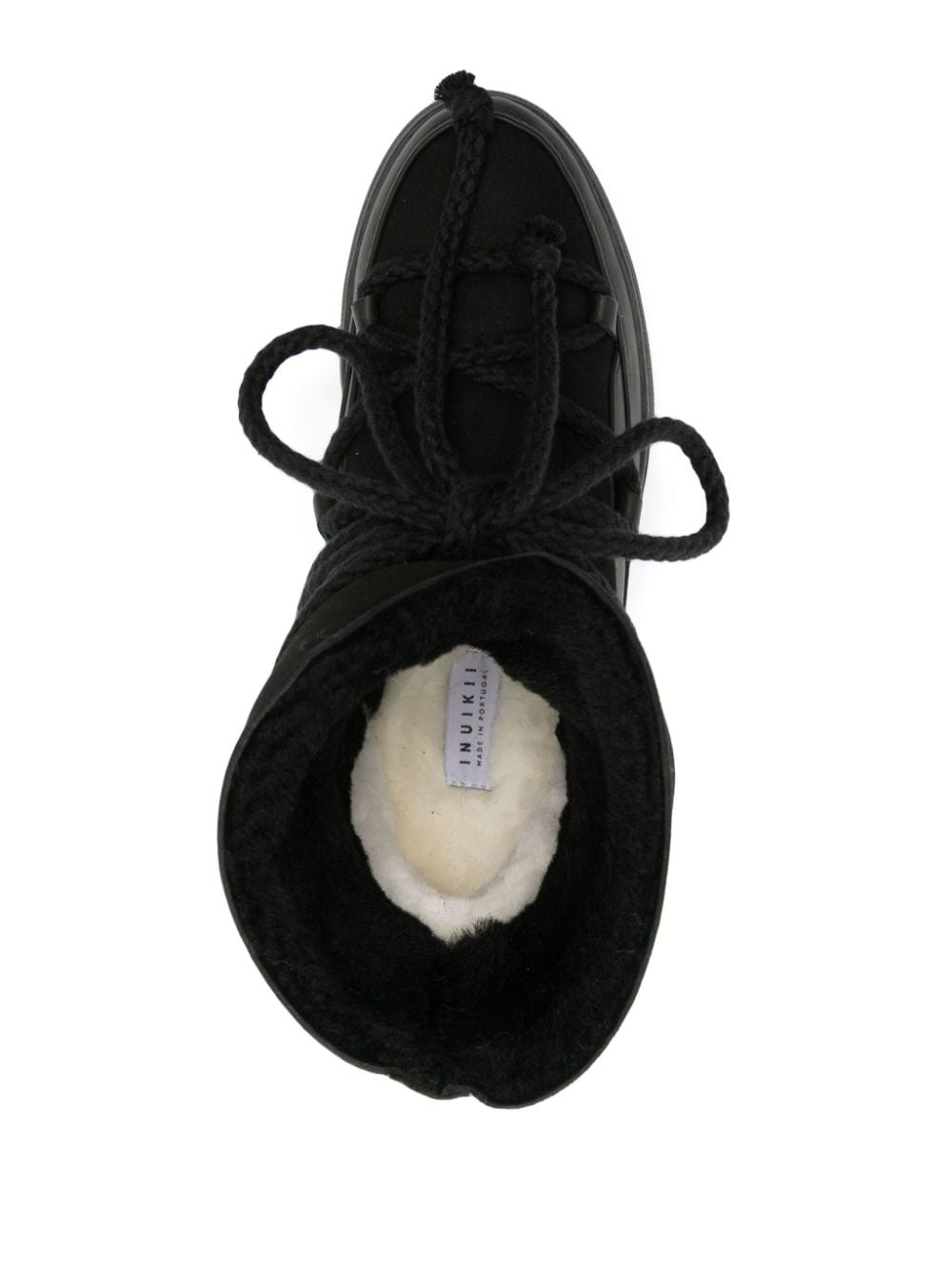 Shop Inuikii Shearling-lining Suede Ankle Boots In Black