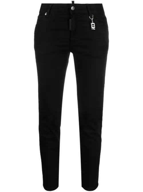 Jean cigarette à plaque logo - DSQUARED2 - Modalova