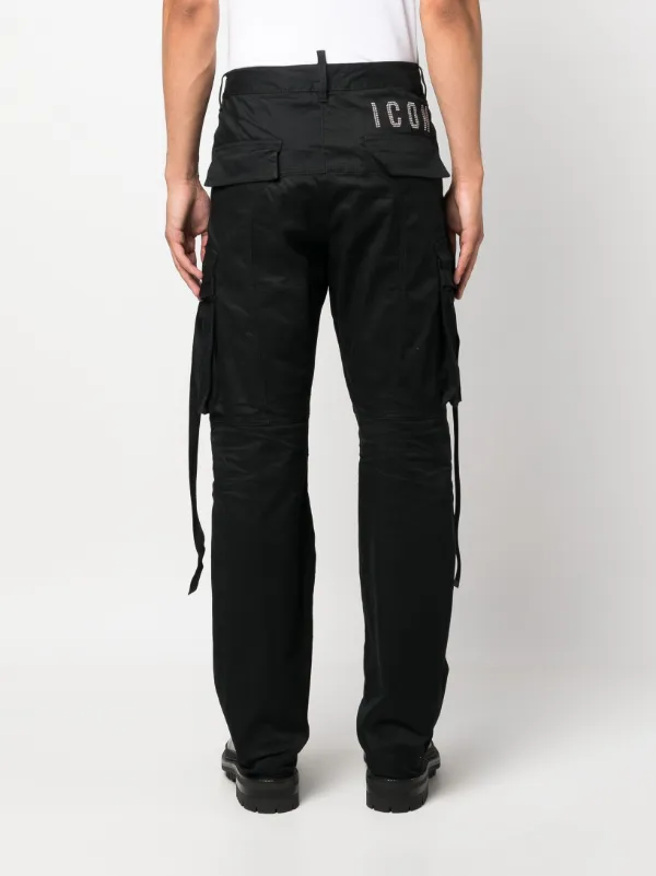 DSQUARED2 ストレート カーゴパンツ | ブラック | FARFETCH JP