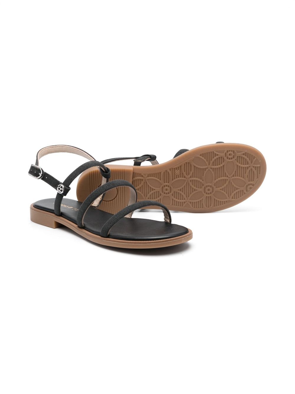 Florens strappy leather sandals - Zwart