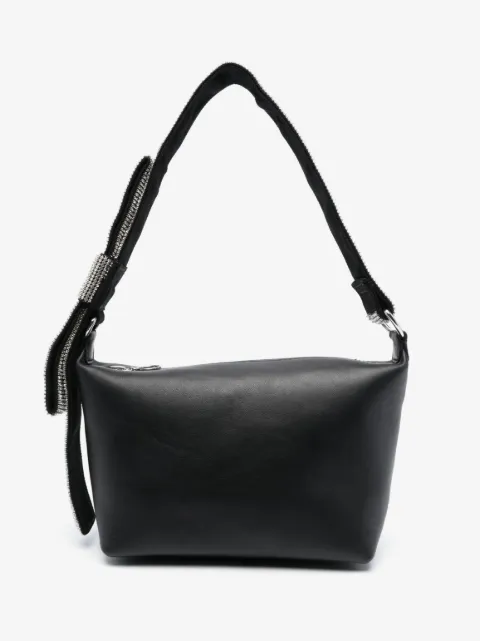Kara Crystal Bow leather shoulder bag