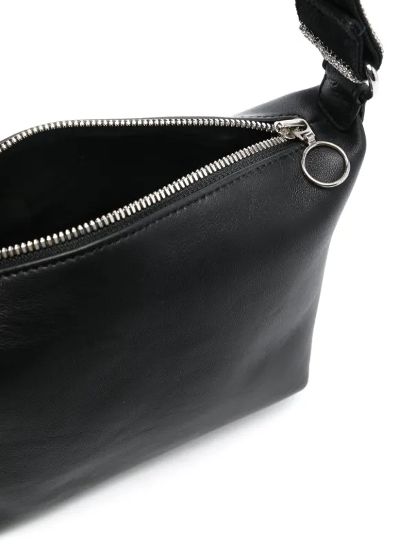 Kara Crystal Bow Leather Shoulder Bag | Black | FARFETCH JO