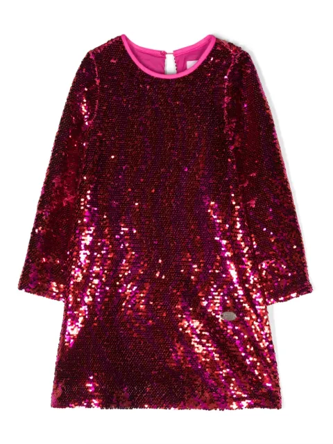 Chiara Ferragni Kids long-sleeve sequin-embellished dress