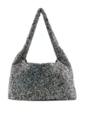 Kara Crystal Mesh Armpit shoulder bag - Black