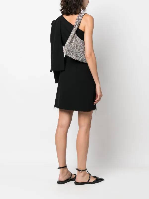 Kara Crystal Mesh Armpit Shoulder Bag | Black | FARFETCH JO