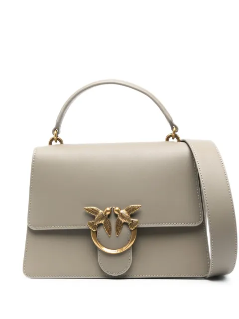 PINKO Love Birds leather tote bag