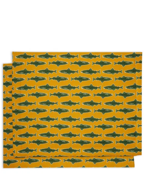 La DoubleJ Como Fish-print tablemat (set of two)