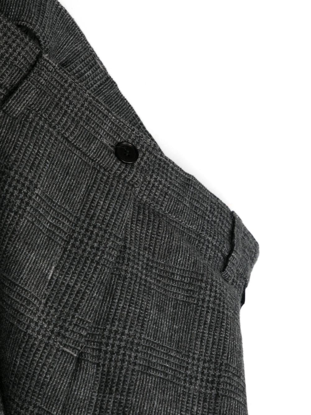 Shop Aspesi Checked Pleated Trousers In Grey