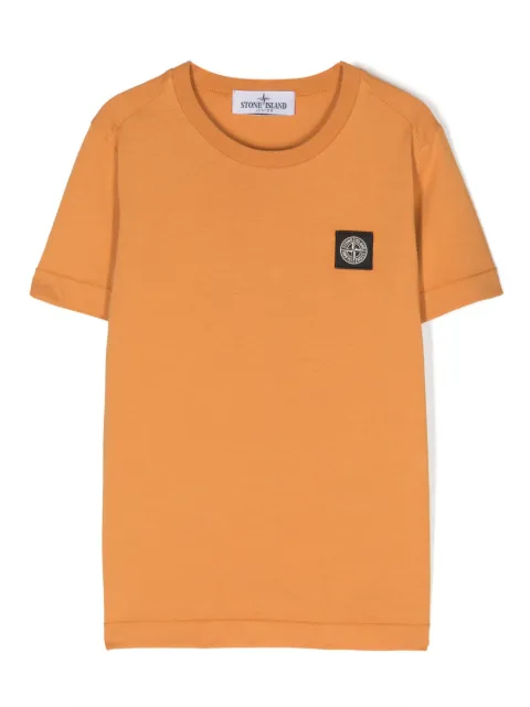 Stone Island Junior Compass-patch cotton T-shirt