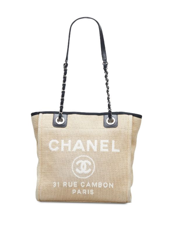 CHANEL Pre-Owned Deauville two-way Canvas Tote Bag - Farfetch