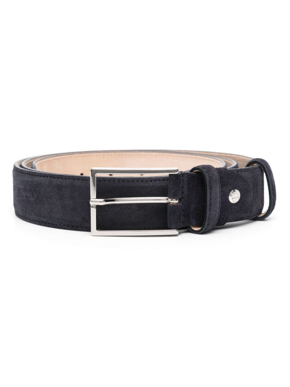 Doucal's suede buckle belt - Blu