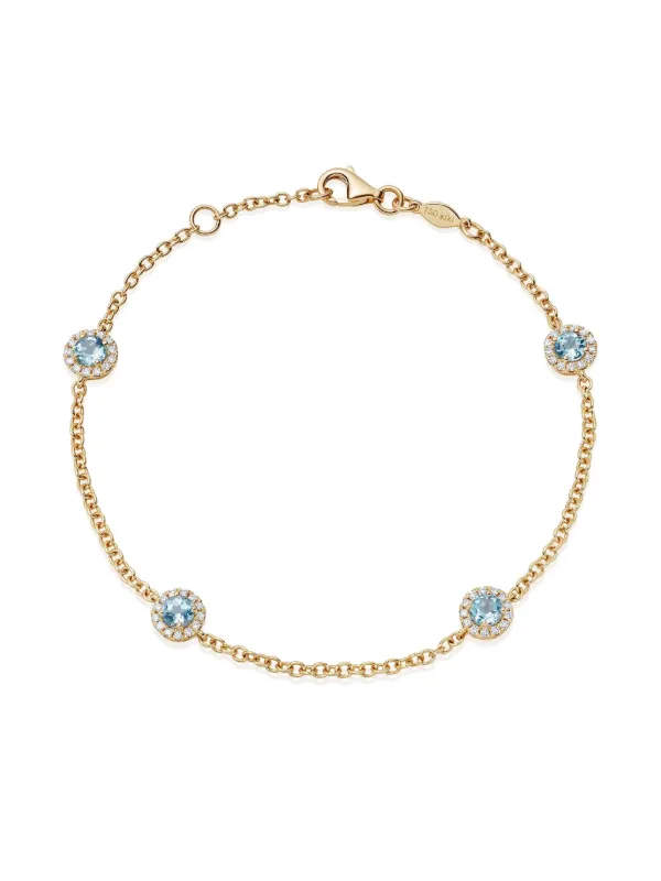【KIKI McDONOUGH】GRACE◆ストーン＆ダイヤモンド ネックレス Grace Blue Topaz and Diamond Necklace – Kiki McDonough
