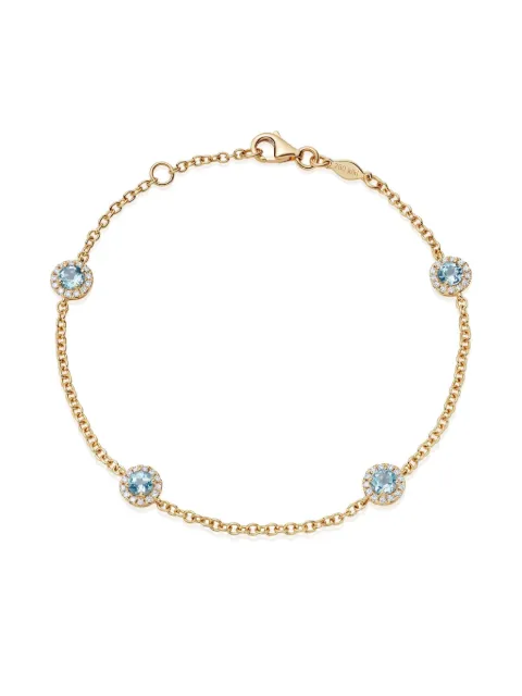 Kiki McDonough 18K yellow gold Grace topaz and diamond necklace