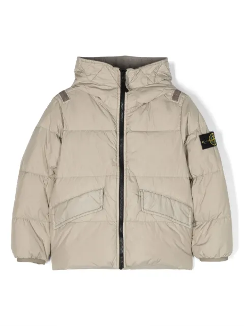 Stone Island Junior Compass-motif padded jacket 