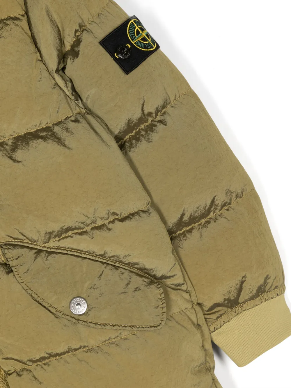 Compass-Patch Padded Hooded Jacket