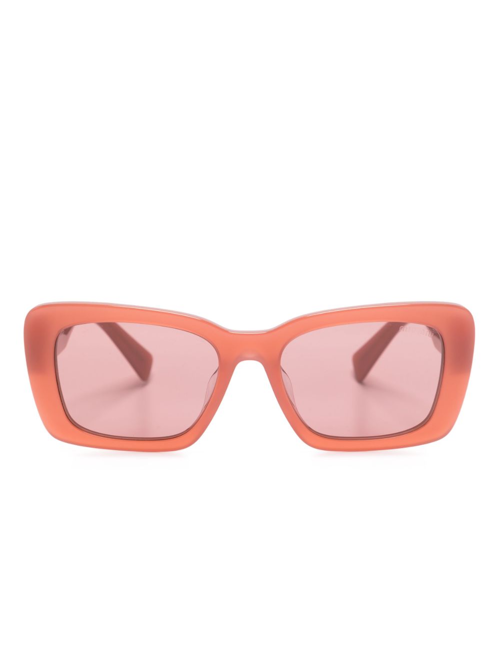 Miu Miu Eyewear logo-lettering rectangle-frame sunglasses Women